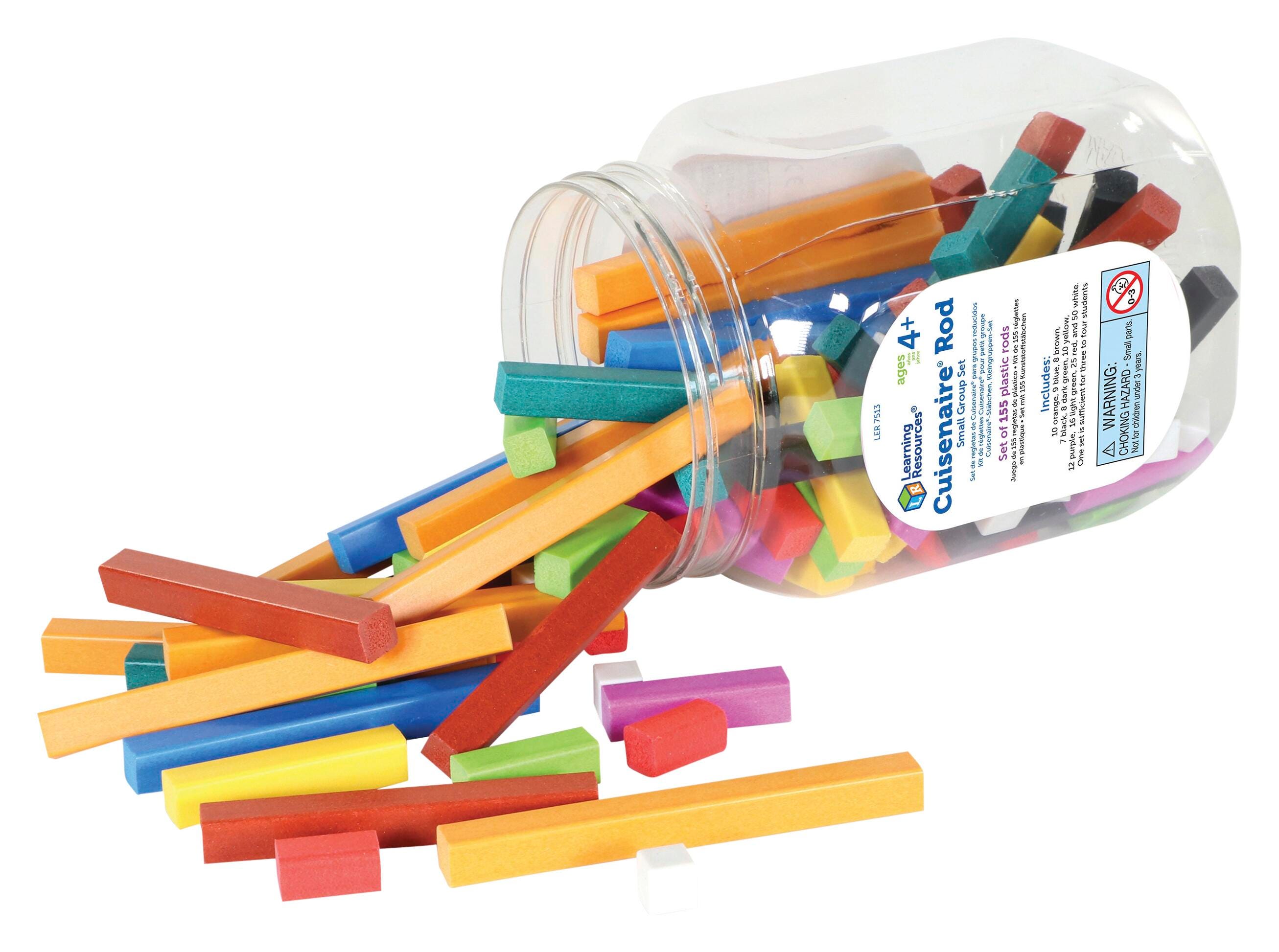Learning Resources Cuisenaire Rods Small Group Set, Plastic, 155 Pieces 089800